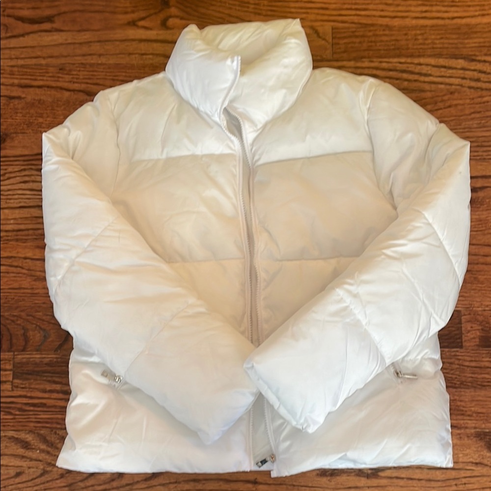 Never worn White Puffer Jacket